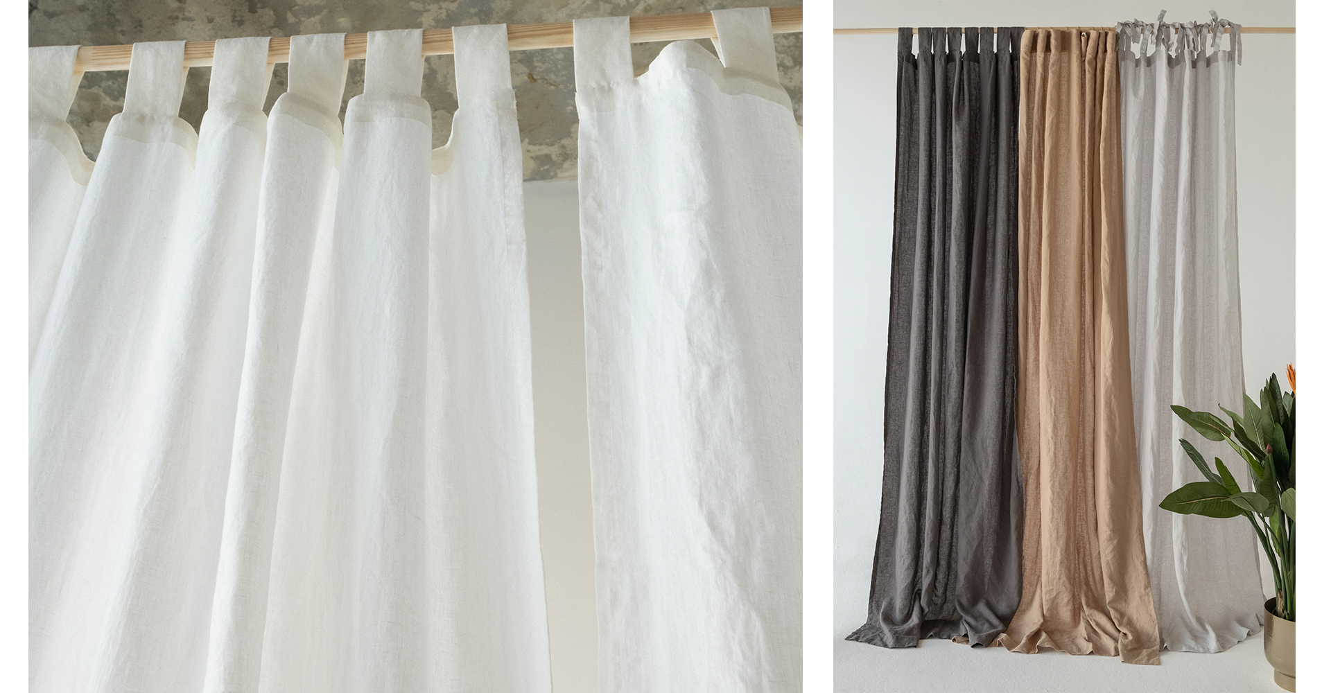Льняные шторы для дома: простота и элегантность